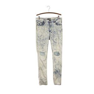 Monfrere Greyson Jeans Venice Wash Blue Acid Stone Wash Distressed Size 34